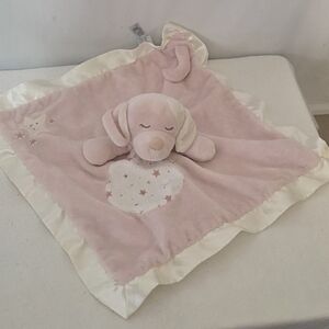 Pink Plush Puppy Security Blanket